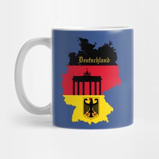 Germany flag & map Mug